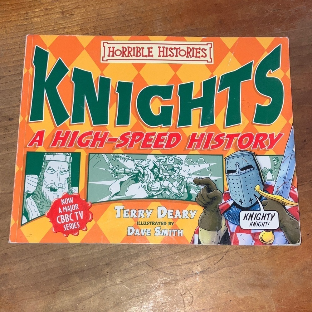 Scholastic Horrible Histories Knights Book - softcover a high speed comic book